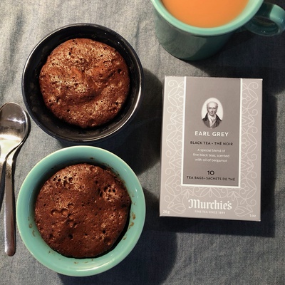 Earl Grey Chocolate Mug Cakes