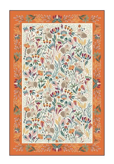 Field Mice Cotton Tea Towel