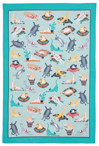 Kitty Cats Cotton Tea Towel